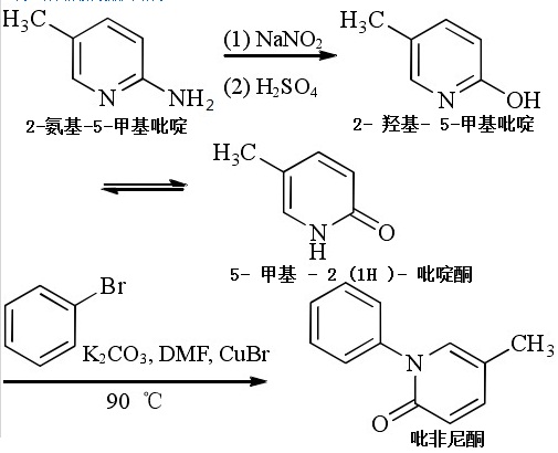 吡非尼酮的合成路線